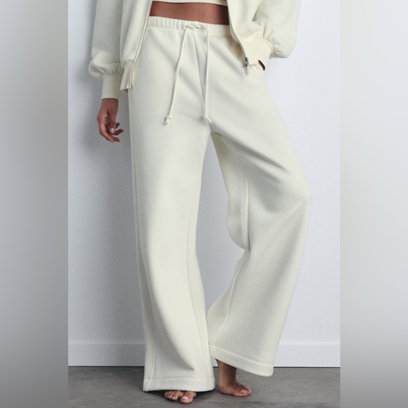 NWT- zara- straight leg plush pants- small - Picture 1 of 7